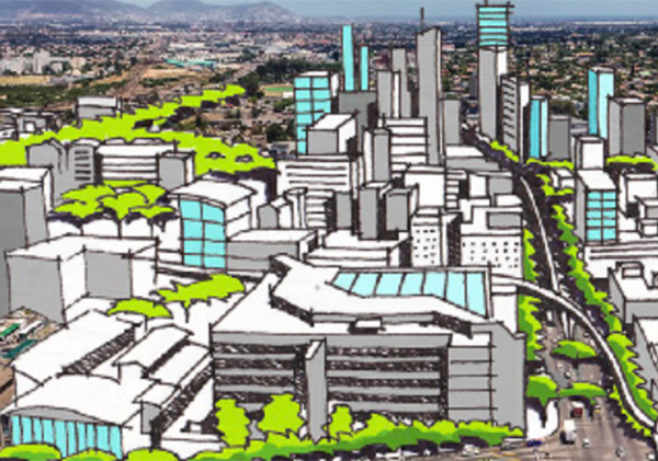 An illustrated rendition of development in Bellville, Cape Town